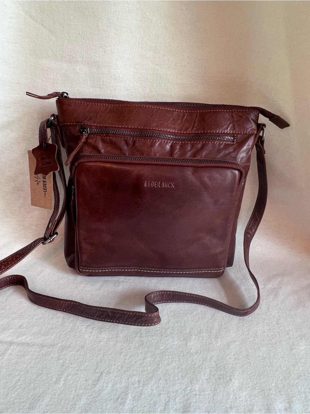 Brown Leather Crossbody Bag for Women